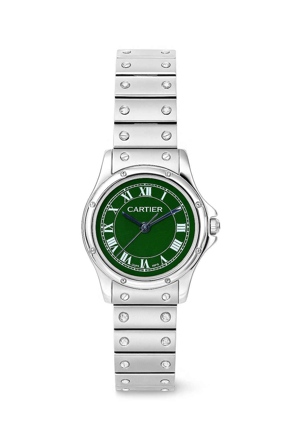 Luxury watch for women | Green dial with silver