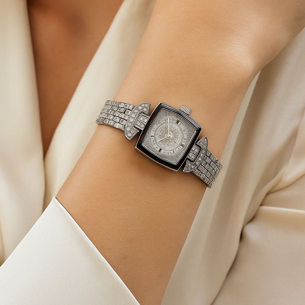 Luxury Diamond-Studded Quartz Watch | Luxury watches for women