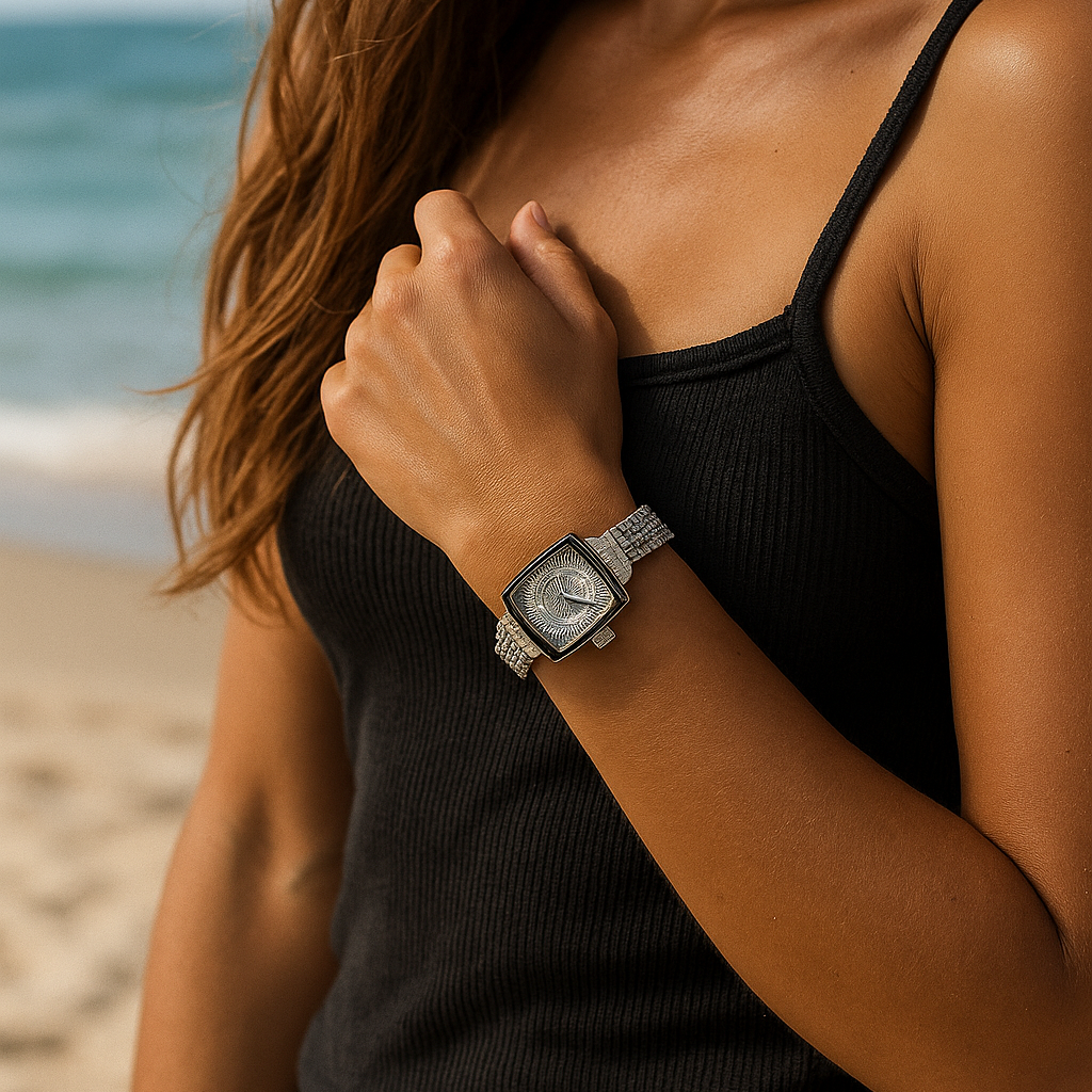 Luxury Diamond-Studded Quartz Watch | Luxury watches for women