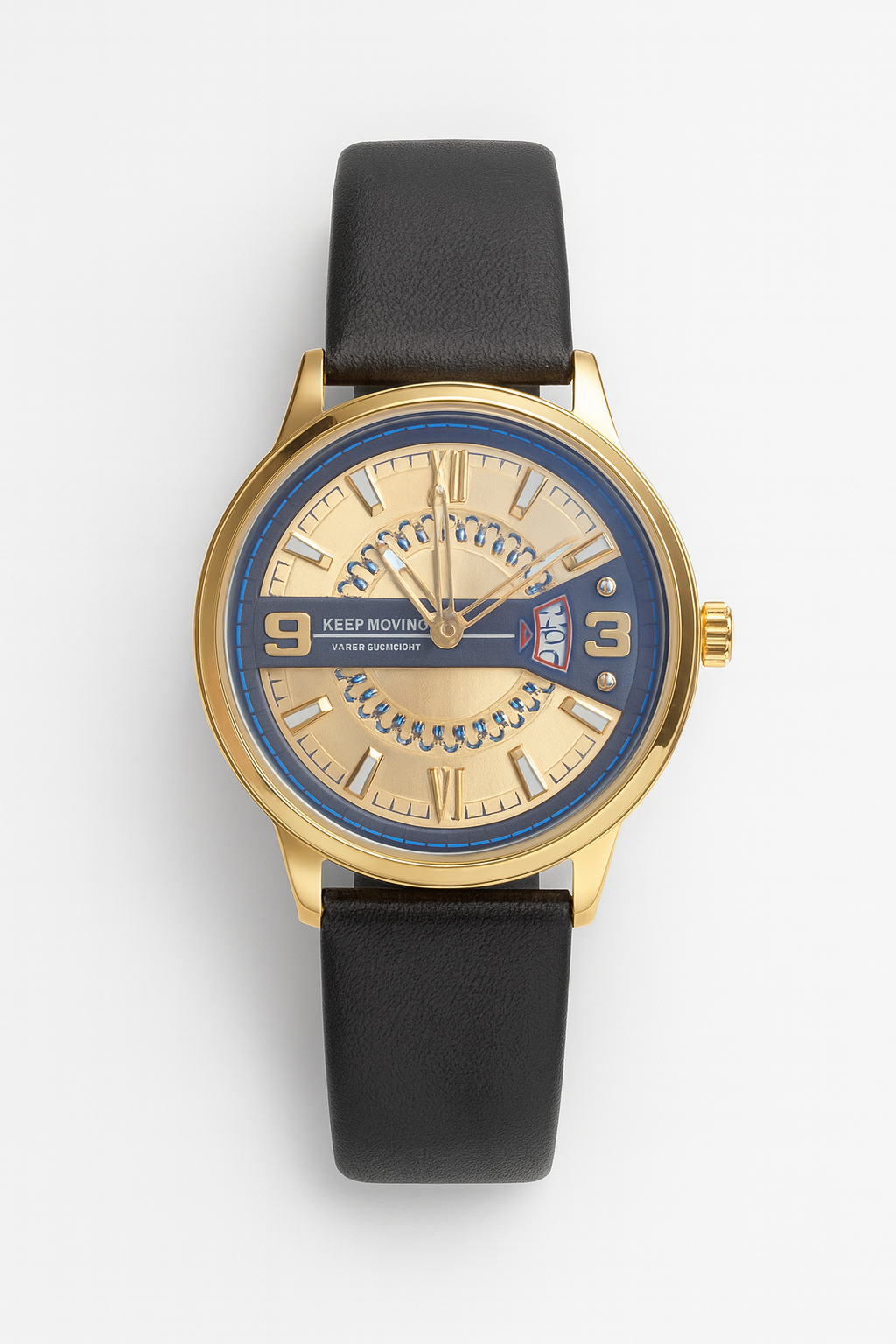 KEEP MOVING Gold Edition Men’s Watch | Men's Luxury watch