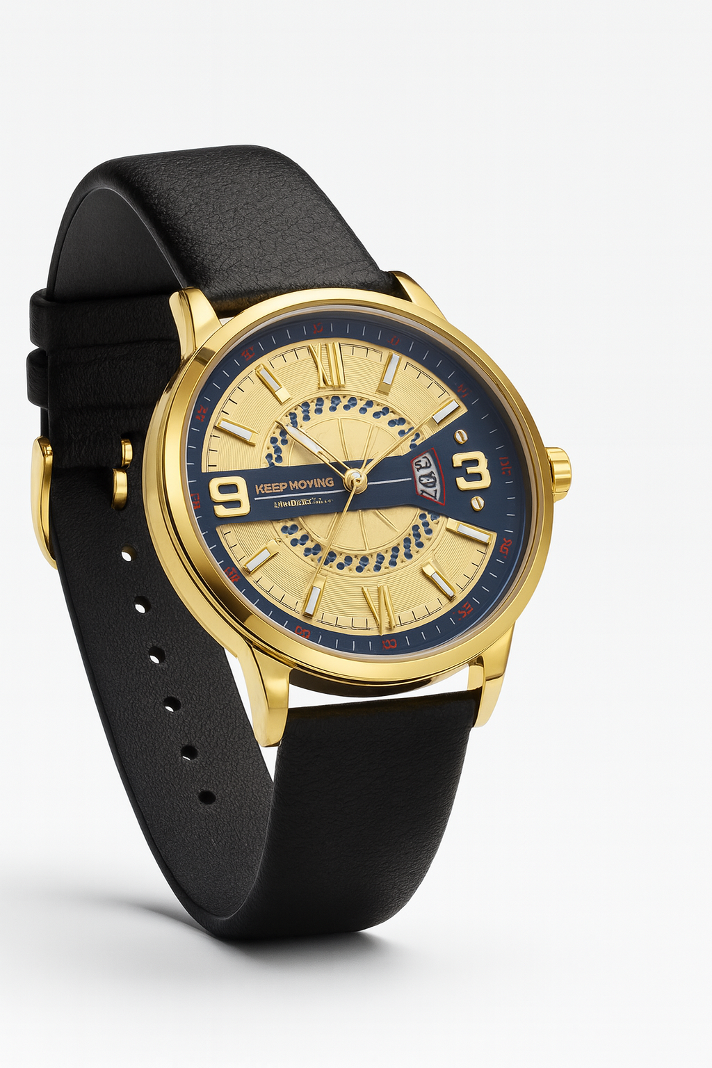 KEEP MOVING Gold Edition Men’s Watch | Men's Luxury watch