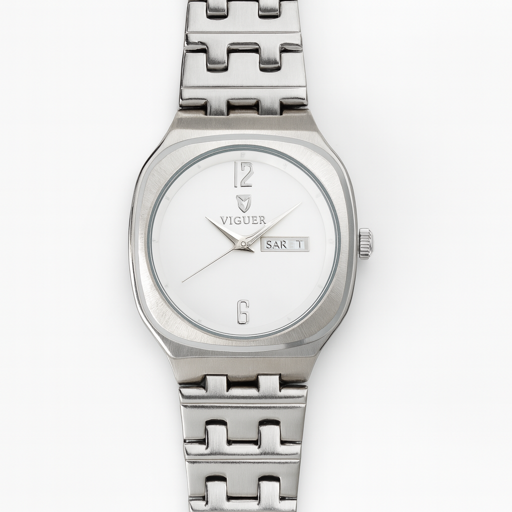 Men’s Luxury Watch | White Dial | Viguer
